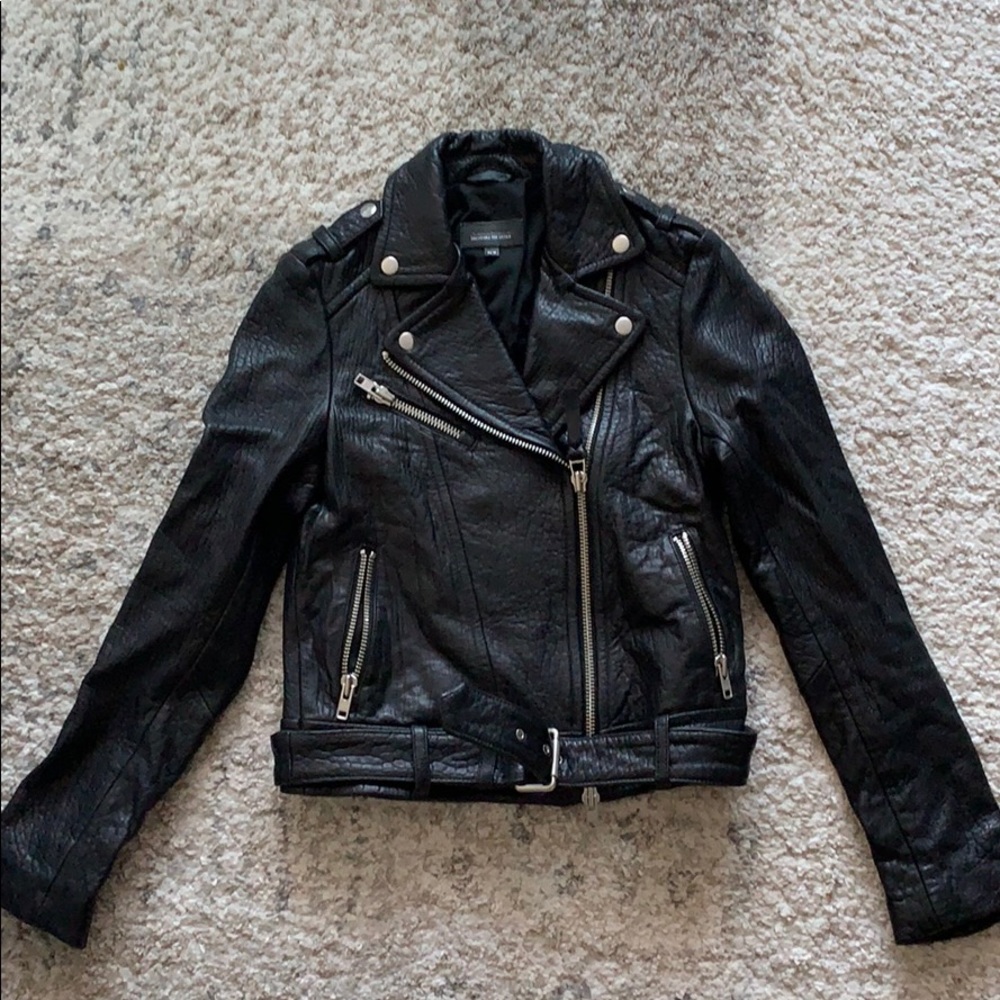 Aritzia Mackage Pebbled Leather Rumer Jacket